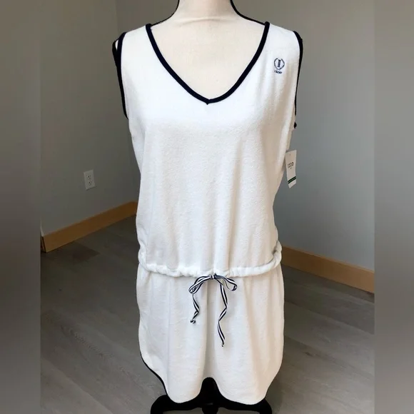 NWT IZOD White Terry Swim Coverup - Picture 3 of 10